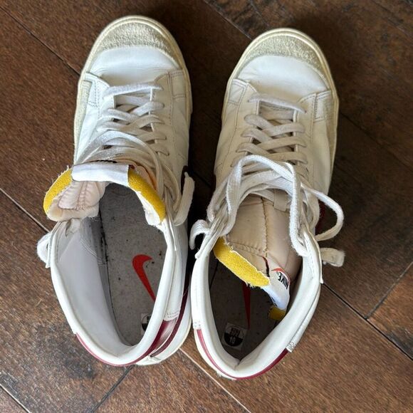 Nike Blazer mid 77 men’s size 10 white burgandy high top basketball old school a - Picture 5 of 8